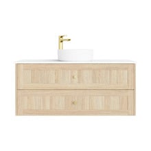 Pier Symphony-Top Natural Oak Wall Hung Single Vanity